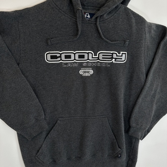 Vintage Cooley Law School Sweatshirt Hoodie Men’s Size Medium Gray Michigan Y2K - Picture 3 of 9